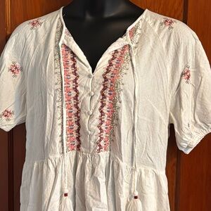 Knox Rose White Red Smocked Dress